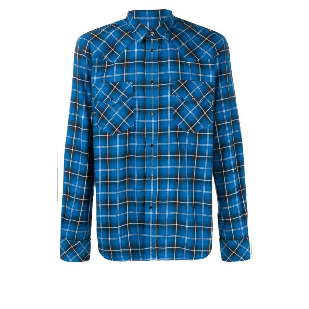 $148 Diesel S-East Long Sleeves Shirt in Blue Size XL